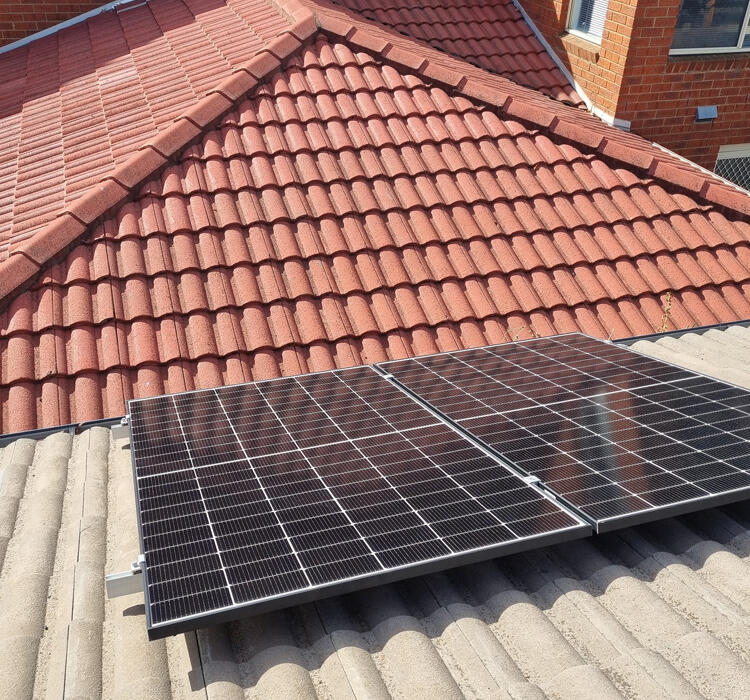 Residential solar panel installation in Point Cook